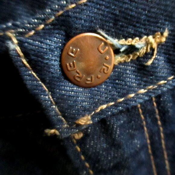 35x29 sz 38 Vintage Women's Jeans Bareback 1980's Made USA DARK DENIM U R FREE - Picture 3 of 6